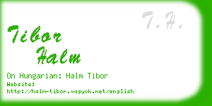 tibor halm business card
